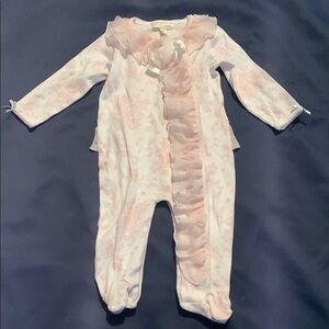 Buttery soft pink ruffle onesie